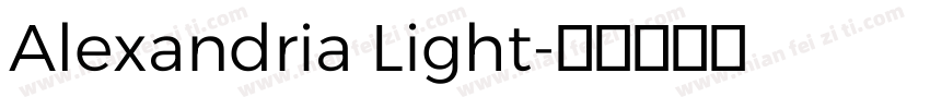Alexandria Light字体转换